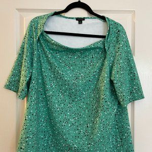 LOFT Seafoam Green Envelope Neck Top